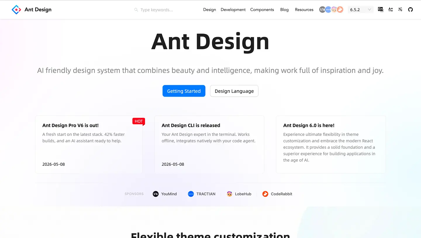 Ant Design design reference preview