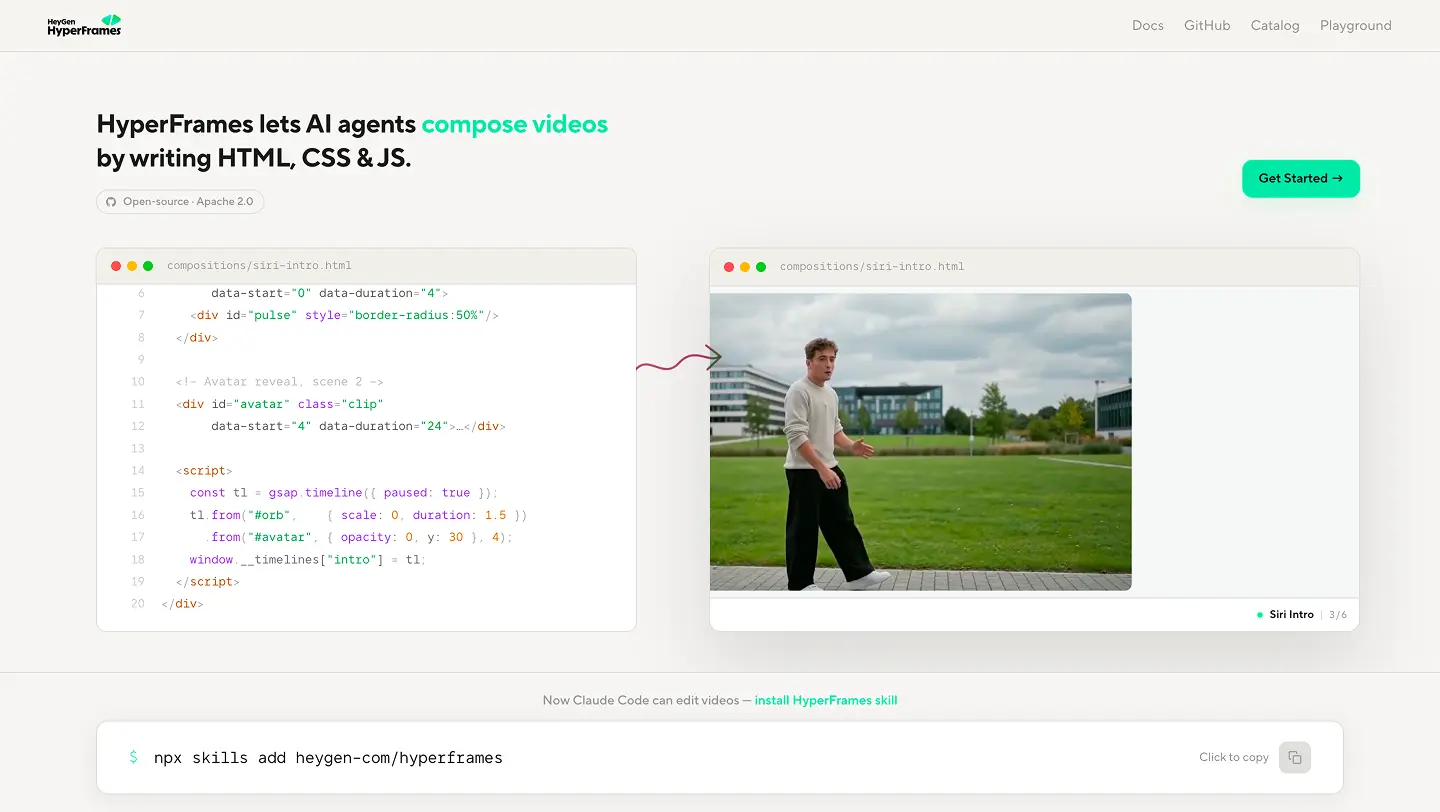 HyperFrames design reference preview